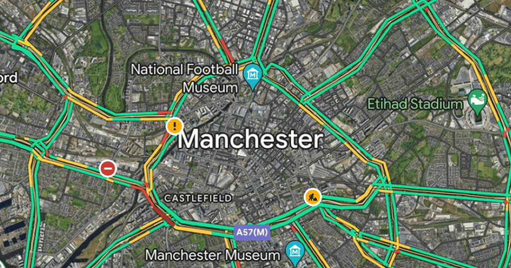 Image of a Manchester Road Map 